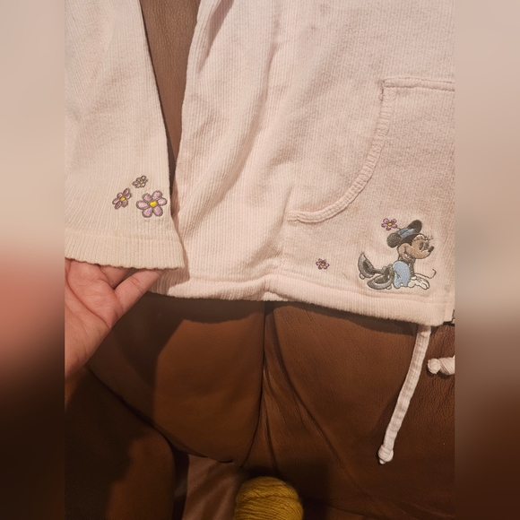 Disney zipper hoodie. ladies XL, pale pink, Vintage - Picture 3 of 5